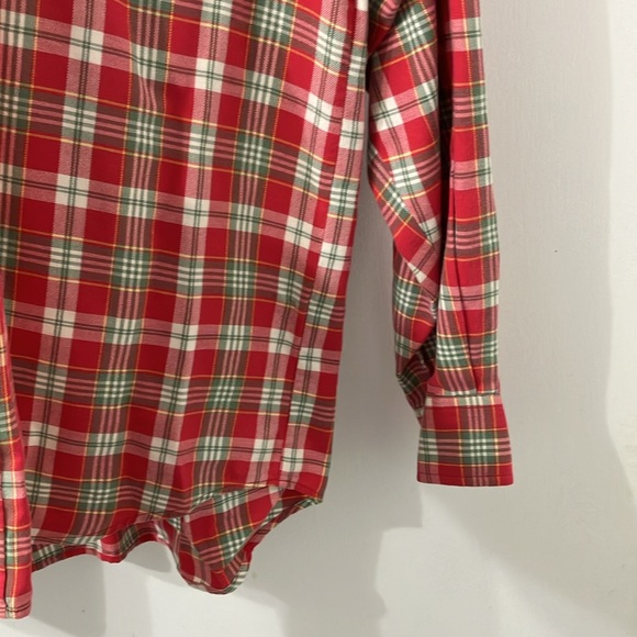 Ben Sherman Red and Green Casual Button Down Shirt - Picture 4 of 5